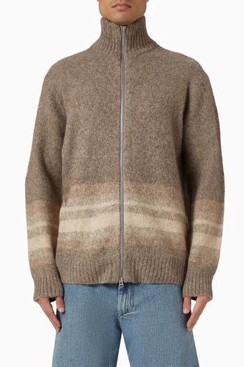 كارديغان بسحّاب في الأمام مزيج صوف ألبكة