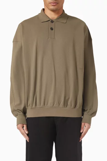 تي شيرت بولو أنارشيل بقصة فضفاضة قطن