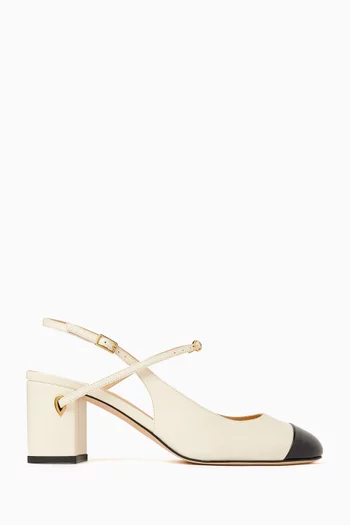 Mattia 65 Slingback Pumps in Leather