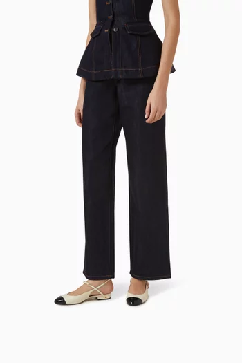 Mattia Slingback Flats in Leather