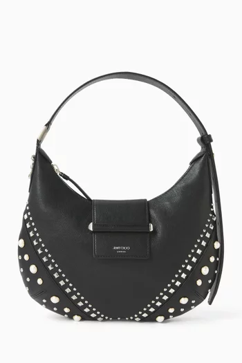 Bar Hobo Bag in Leather