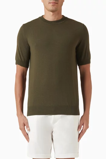 Crewneck T-shirt in Knit