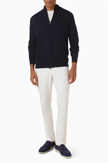 Zipper Vest Hoodie in Cashmere