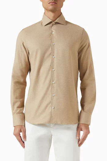 Flannel Shirt in Cashmere-blend