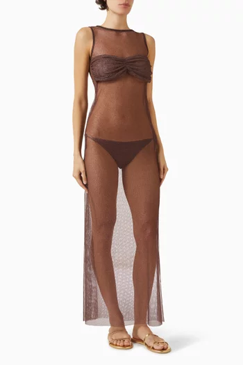 فستان فلافيا طويل شفاف