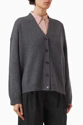 V-neck Cardigan in Cashmere