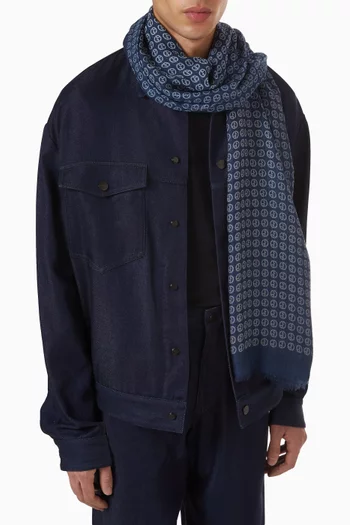 Logo Scarf in Modal-blend