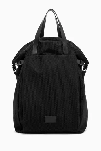 Logo Folded Backpack in Mesh