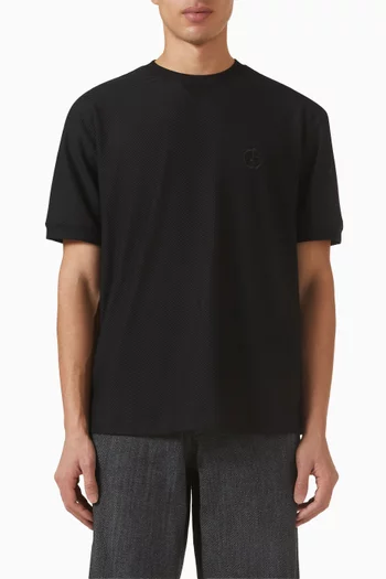 Micro-logo T-shirt in Mesh