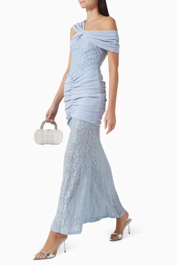 Valencia Gown in Crepe & Lace