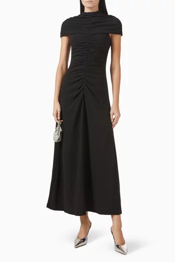 Valencia Maxi Dress in Stretch Crepe