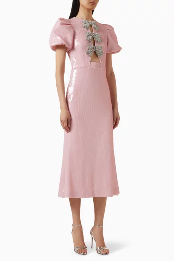 Lydia Sequin-embellished Midi Dress
