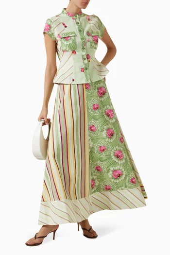 Tilla Maxi Skirt in Denim