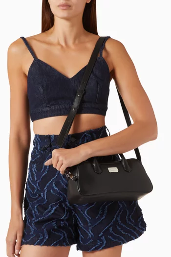 Logo Tote Bag in Leather