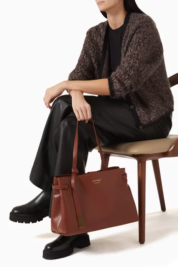 Medium Nora Tote Bag in Leather