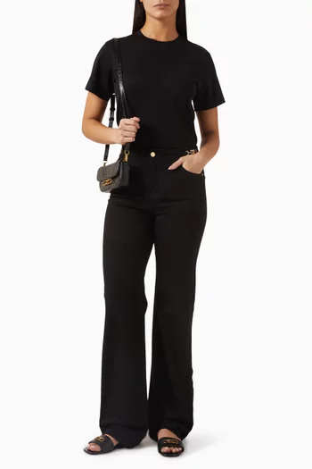 تي شيرت بحصان مطرز بالكريستال جيرسيه