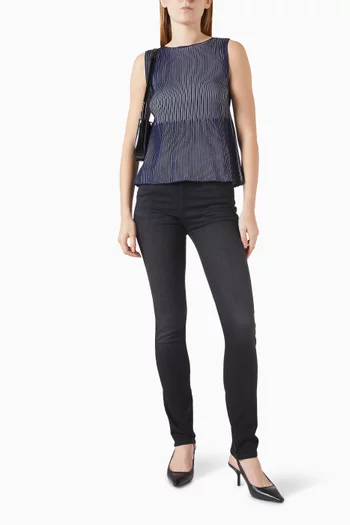 Ribbed Flared Top in Knit
