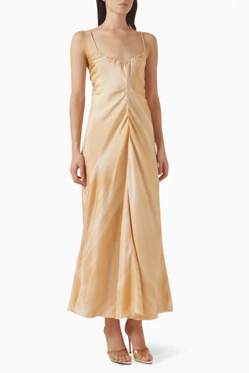 Faded-print Dress in Silk