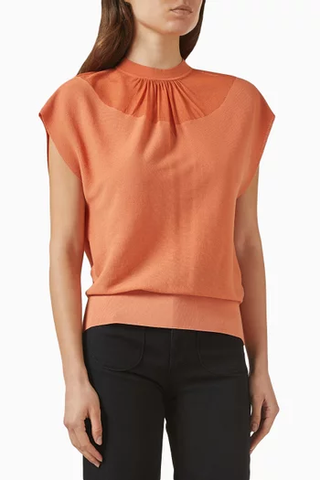 Batwing Knit-back Top