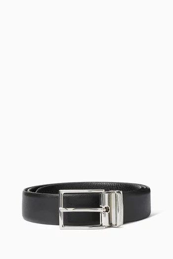 Reversible Belt in Saffiano Leather