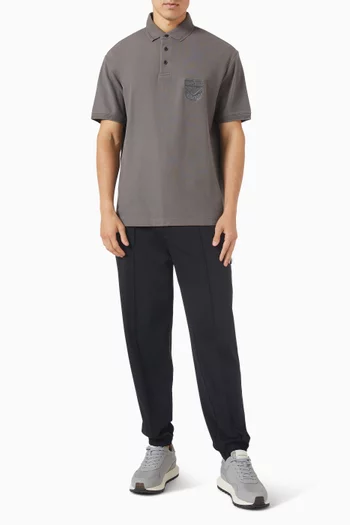 تي شيرت بولو بشعار الماركة قطن بيكيه