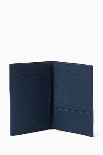 Logo Passport Holder & Bag Tag in Regenerated Saffiano