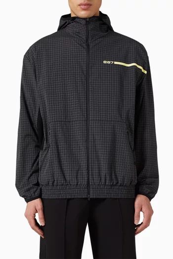 كنزة بغطاء رأس وشعار EA7 