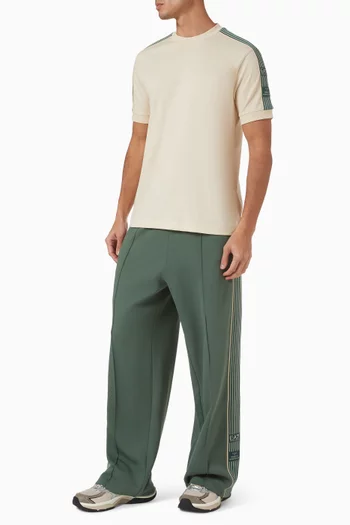 Colour-block Logo T-shirt in Cotton-blend