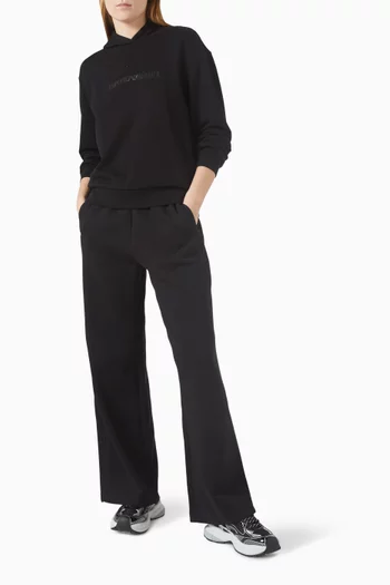 Embellished Logo Hoodie in Jersey