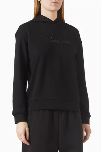 Embellished Logo Hoodie in Jersey