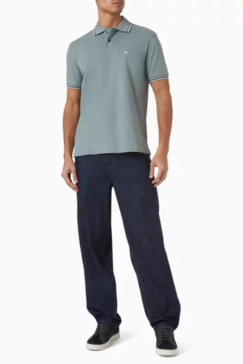 بنطال بقصة فضفاضة دينم