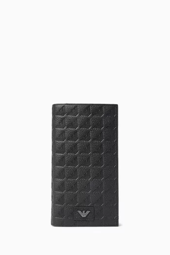 Large Embossed Eagle Currency Holder in Leather