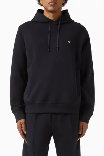 Logo Hoodie in Double Jersey