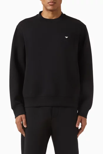 سويت شيرت جيرسيه مزدوج وشعار الماركة