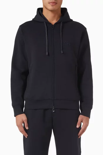 Logo Hoodie in Double Jersey