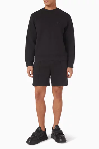 سويت شيرت بشعار الماركة جيرسيه بحياكة مزدوجة