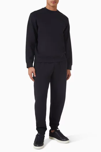 سويت شيرت بشعار الماركة جيرسيه بحياكة مزدوجة