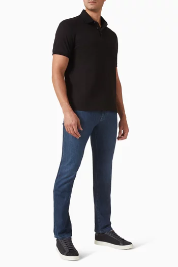 EA Text Logo Polo Shirt in Cotton