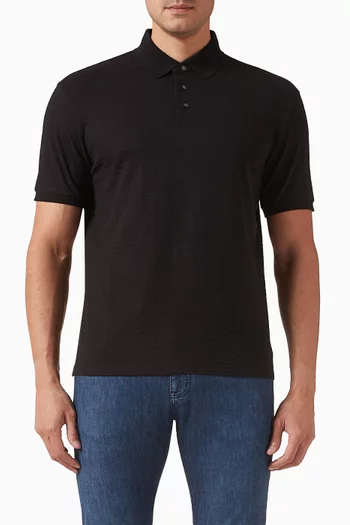 EA Text Logo Polo Shirt in Cotton