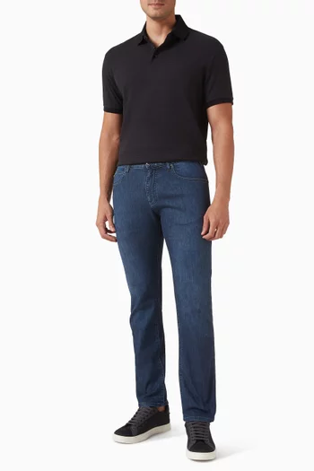 EA Text Logo Polo Shirt in Cotton