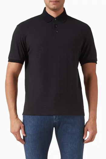 EA Text Logo Polo Shirt in Cotton