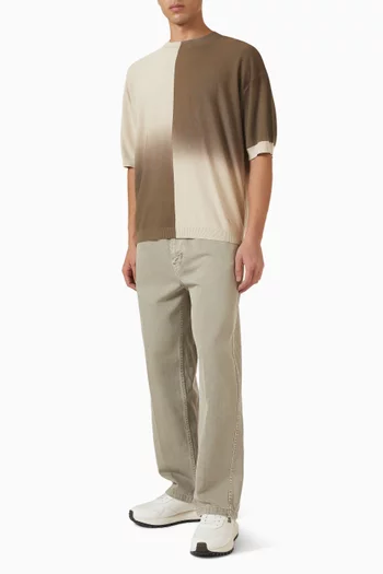 Colour-block Gradient T-shirt in Cotton