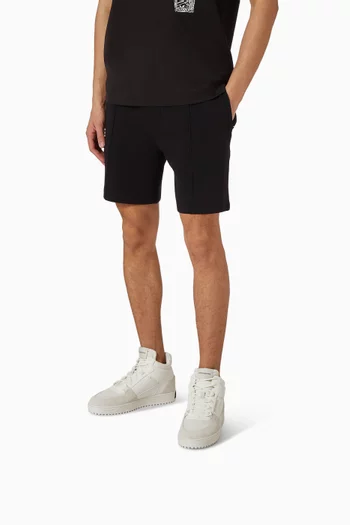 Eagle Logo High-top Sneakers in Suede & Mesh