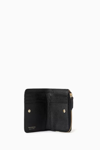 Bifold Zip Wallet in Leather
