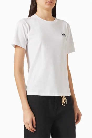 تي شيرت بطبعة شعار الماركة بحجم كبير جيرسيه