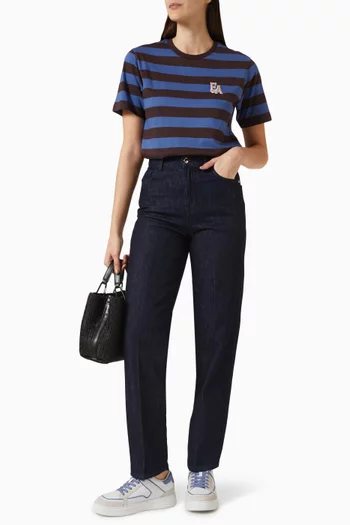 Logo Striped T-shirt in Cotton