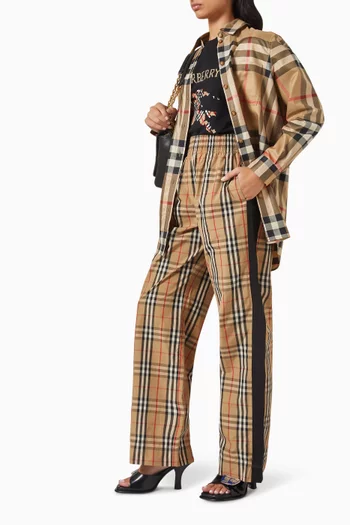 Check Sweatpants in Cotton