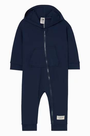 Zip-through Romper in Recycled Softskin