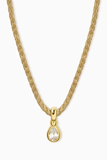 قلادة أوراليس بتصميم مجدول نحاس مطلي ذهب عيار 18