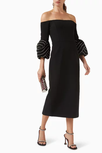 Bellatrix Off-shoulder Dress in Crepe